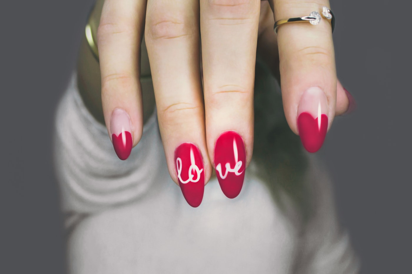 Nail polish bottles in soft studio light